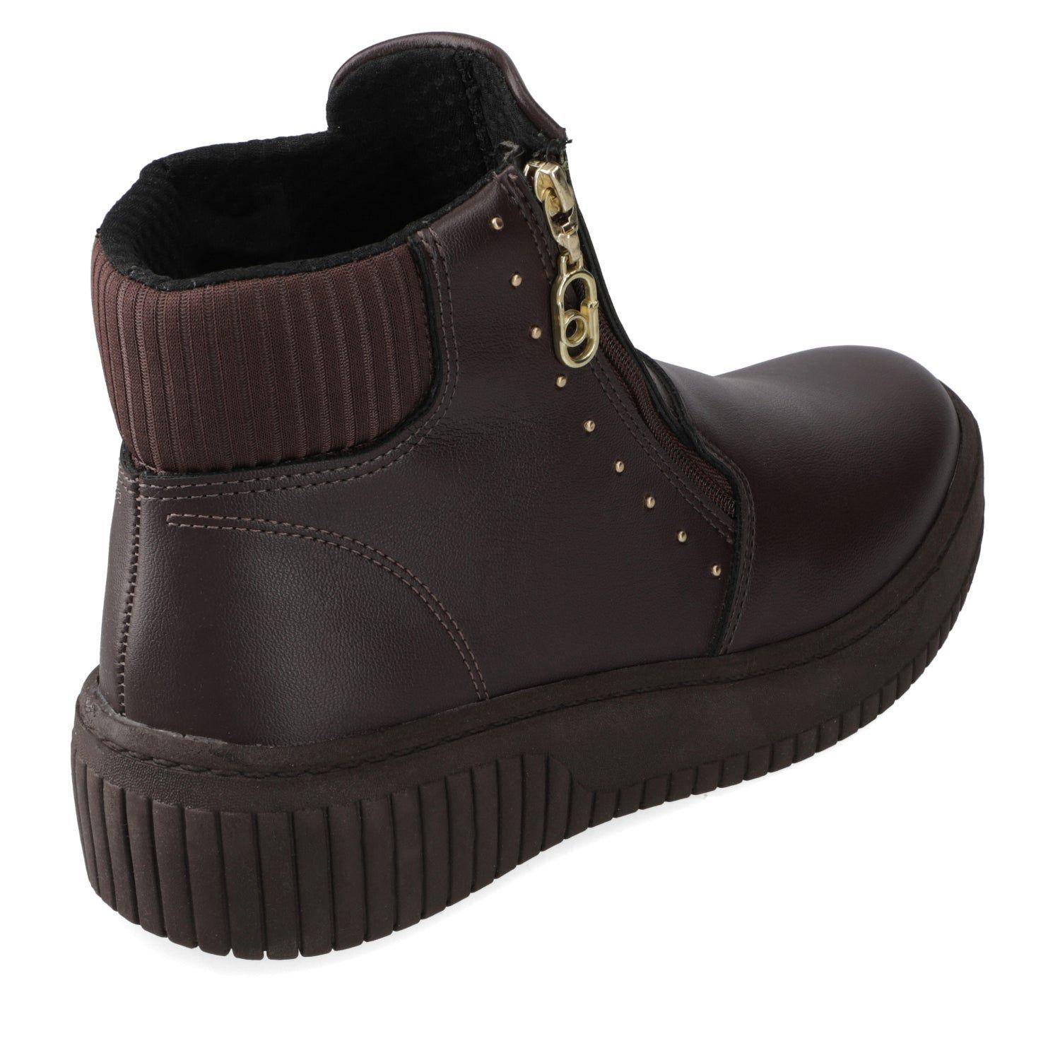 Zapatillas Casuales Chocolate Con Tachas Beira Rio-4