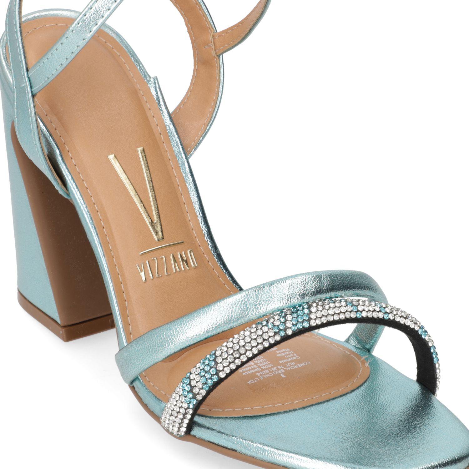 Sandalia Taco Vizzano Turquesa 13465-4