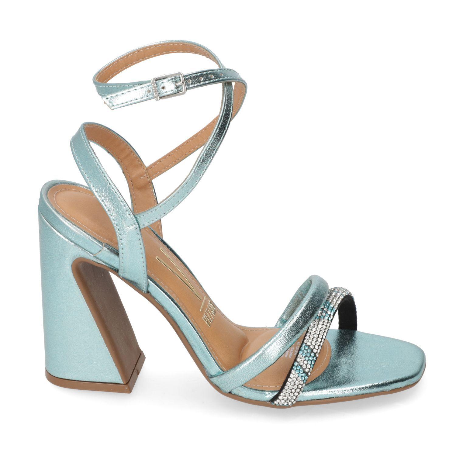 Sandalia Taco Vizzano Turquesa 13465-0