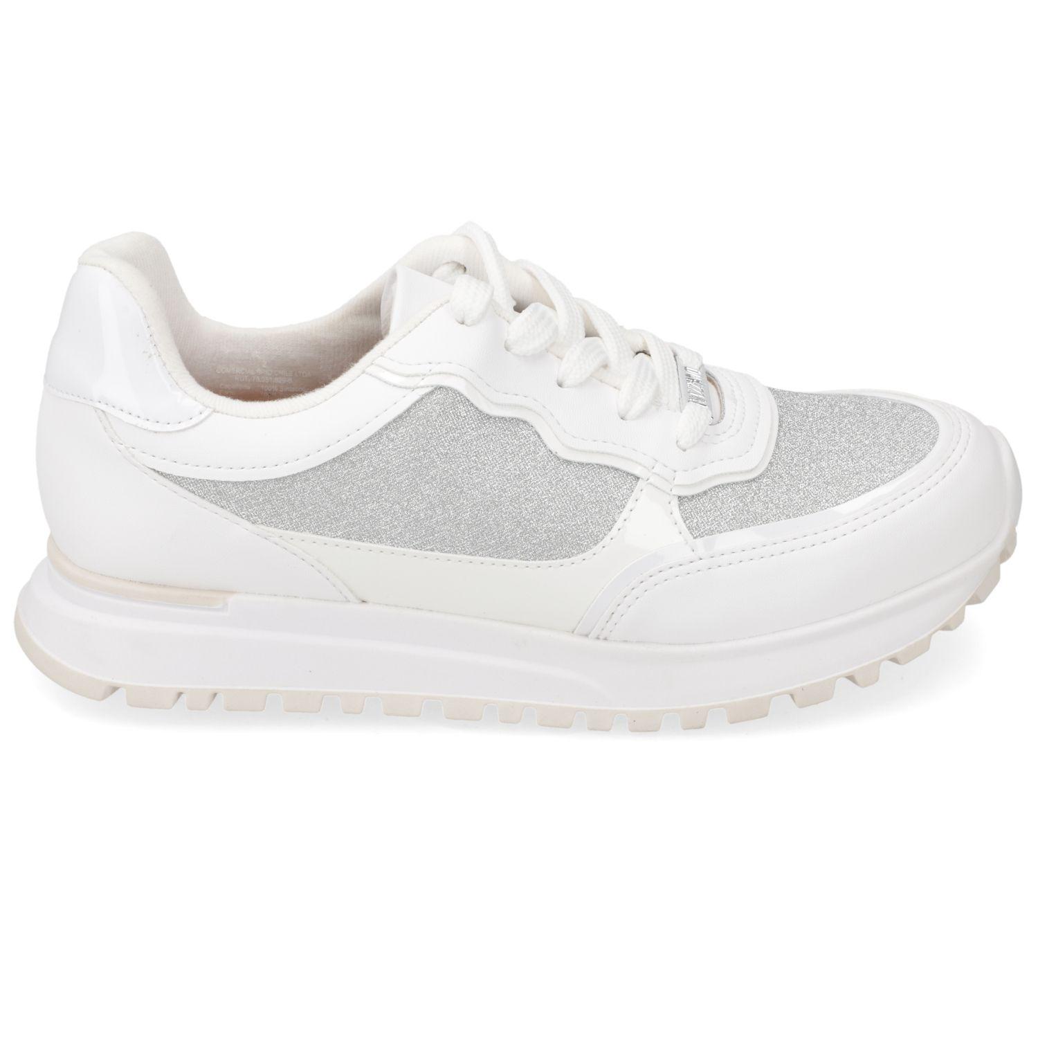 Zapatilla Casual Vizzano Blanco Efecto Cuero  Plata/Blanco Tela Shine Paris/Verniz Prem/Pelica-1