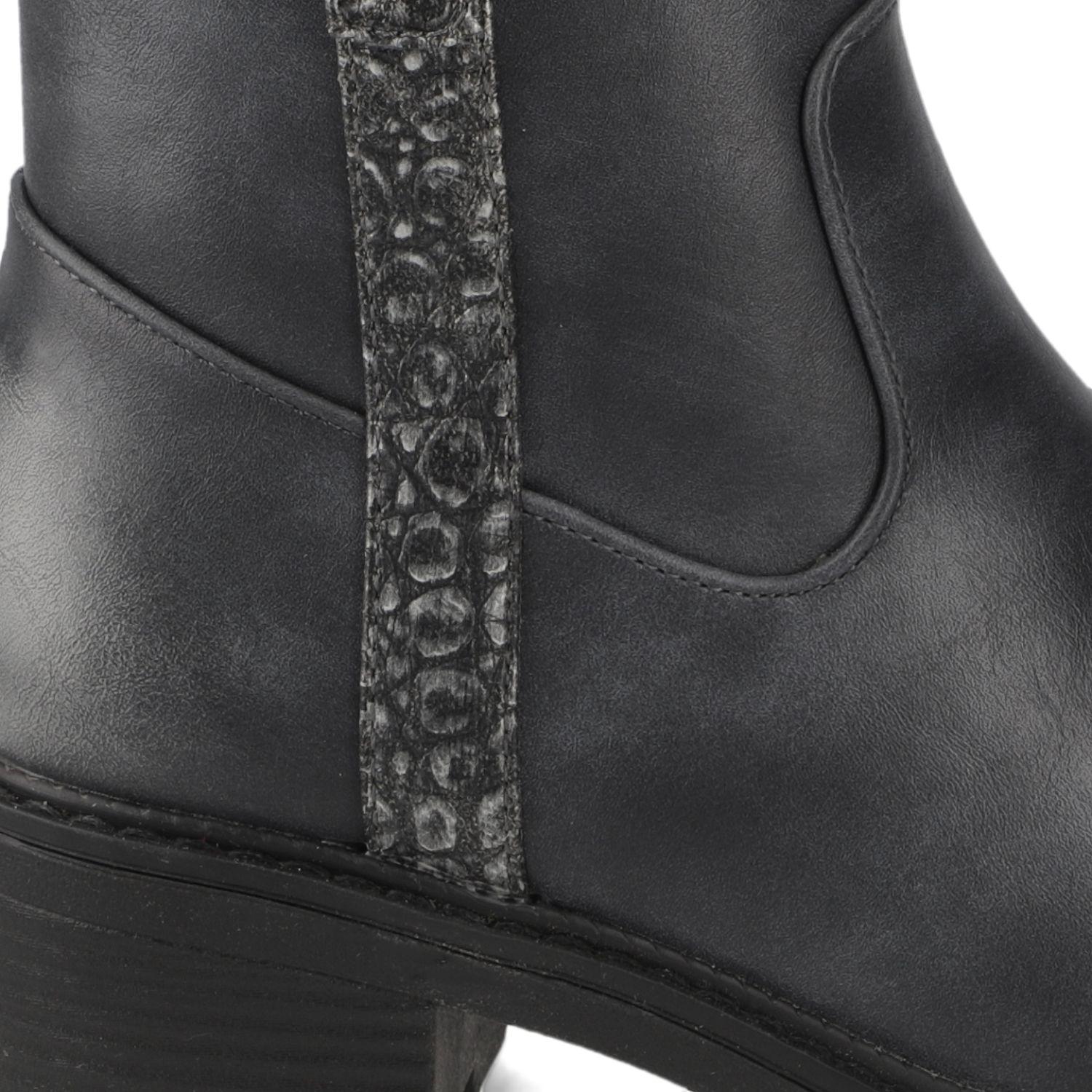 Botín Mujer  Chunky New Walk Negro-5