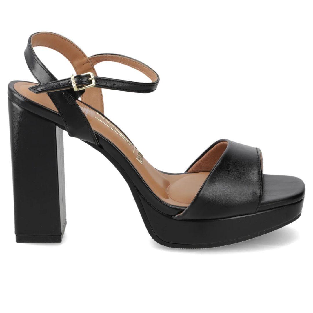 Sandalia Fiesta Taco Ancho Negro Vizzano Mujer-2