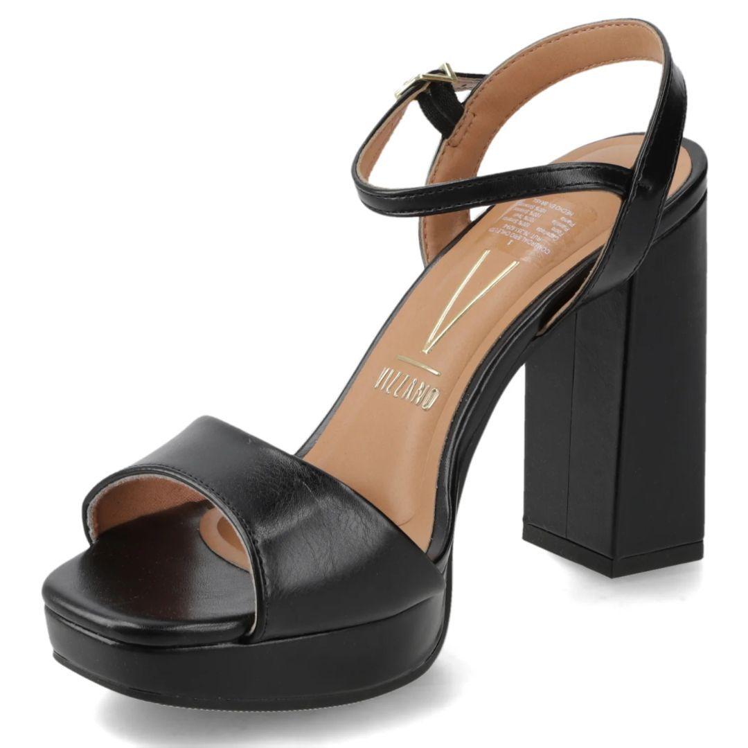 Sandalia Fiesta Taco Ancho Negro Vizzano Mujer-3