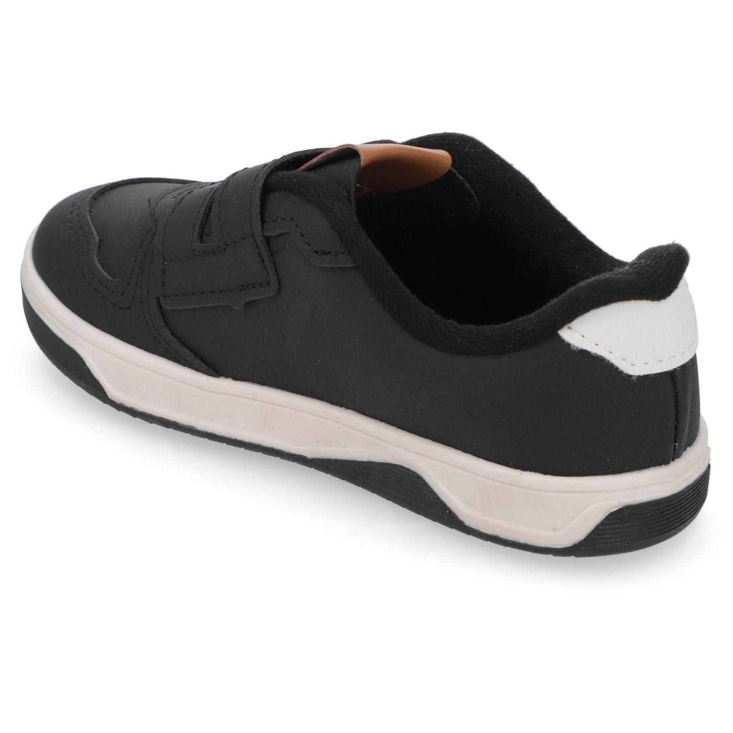 Zapatilla Urbana Niño Negra Con Velcro Molekinho-3