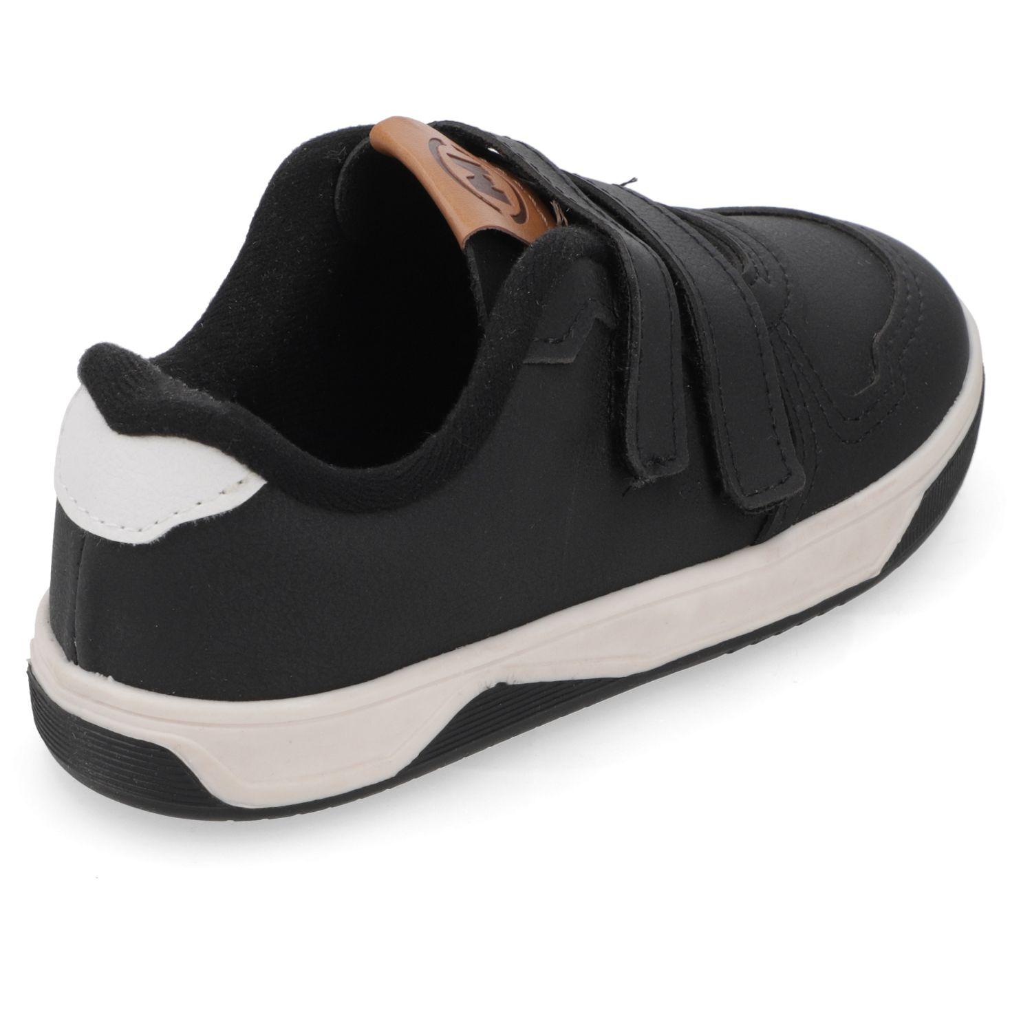 Zapatilla Urbana Niño Negra Con Velcro Molekinho-4