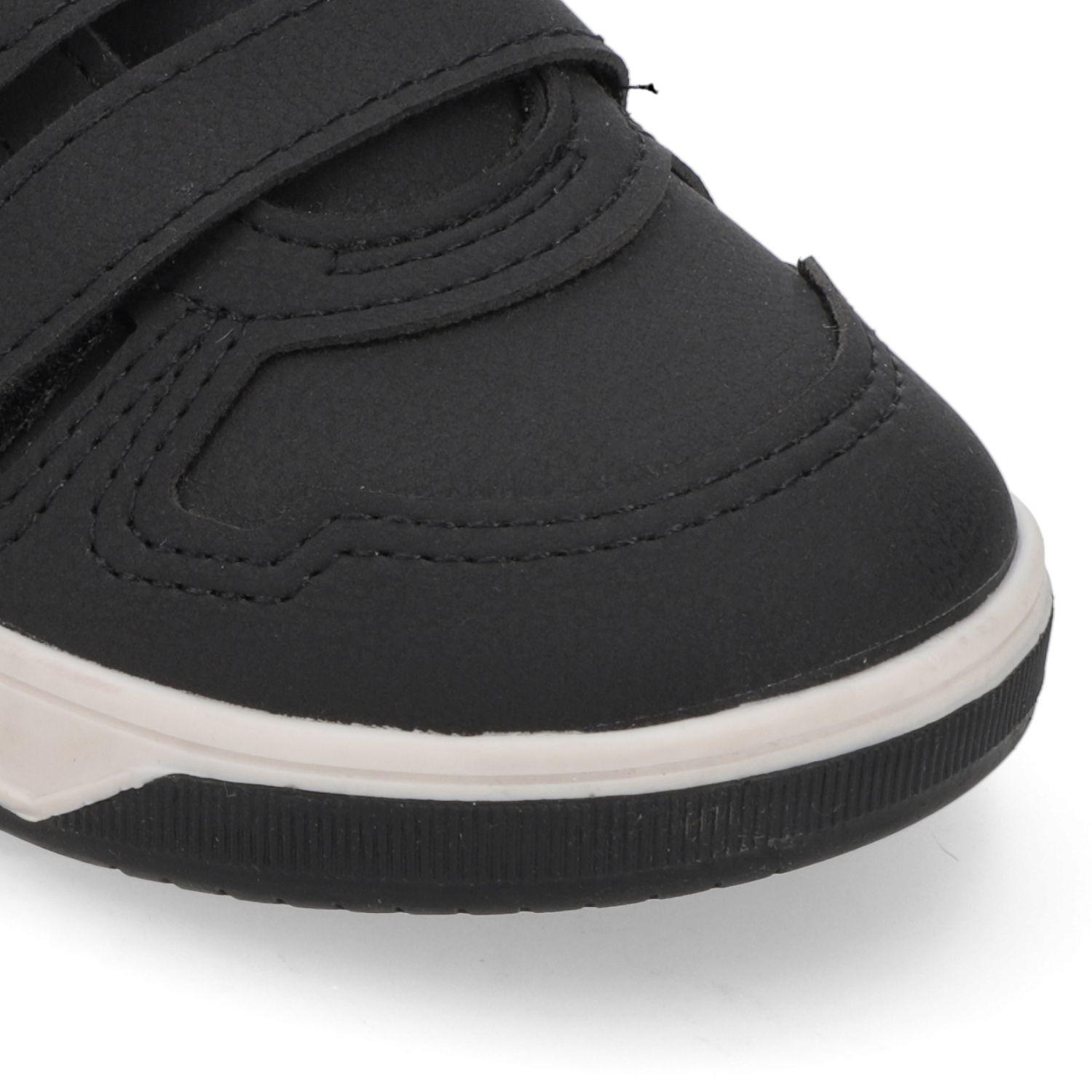 Zapatilla Urbana Niño Negra Con Velcro Molekinho-5