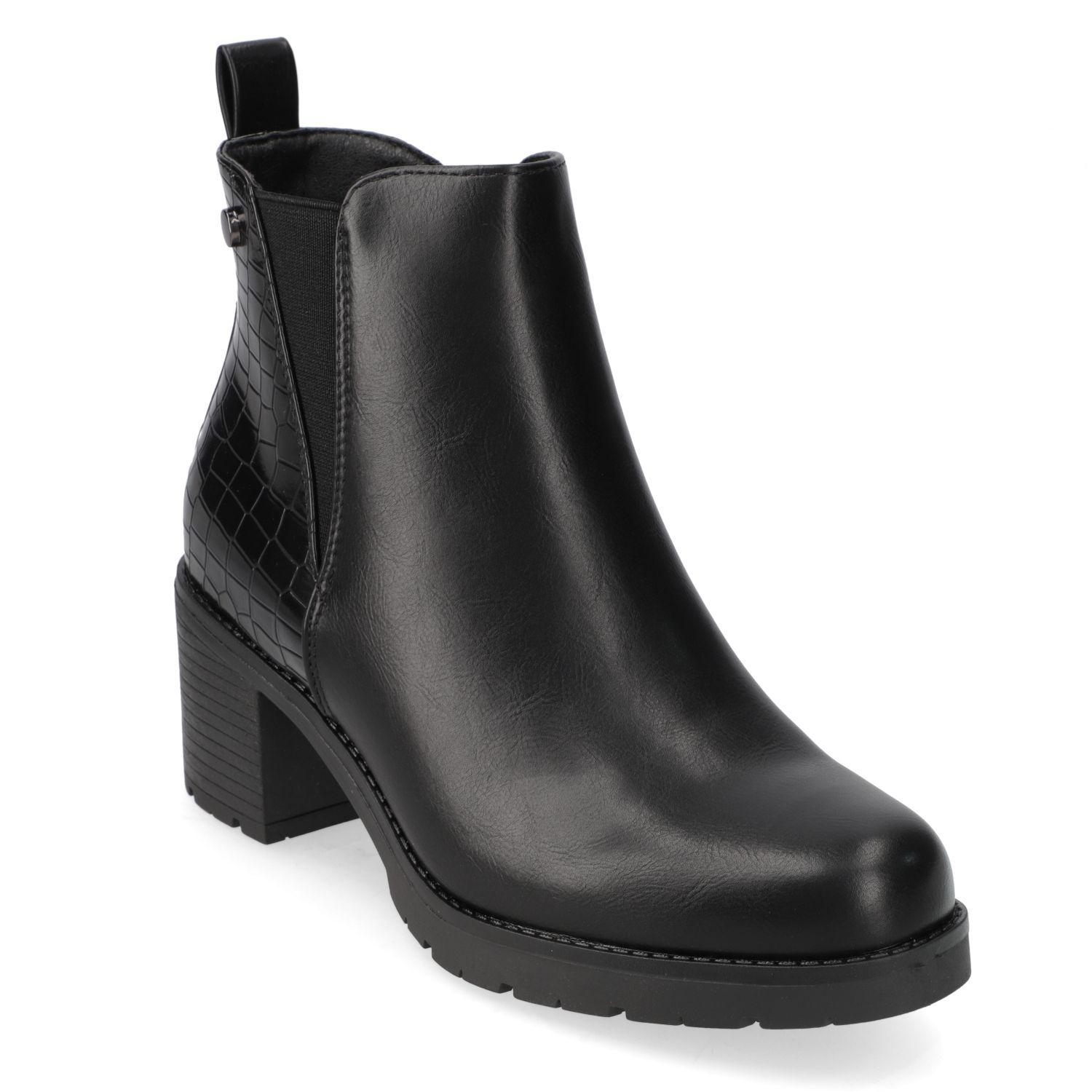 Botin Mujer New Walk Taco Ancho 7 cm Negro-0