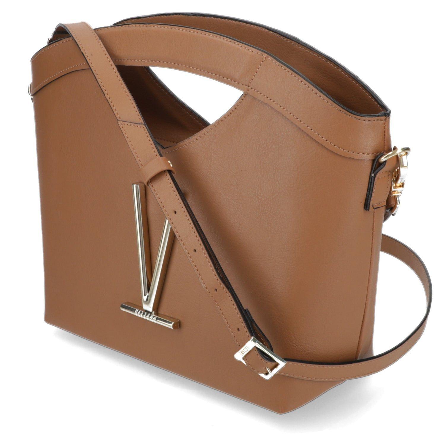 Cartera Tote Mujer Vizzano Camel con Logo Metálico-6