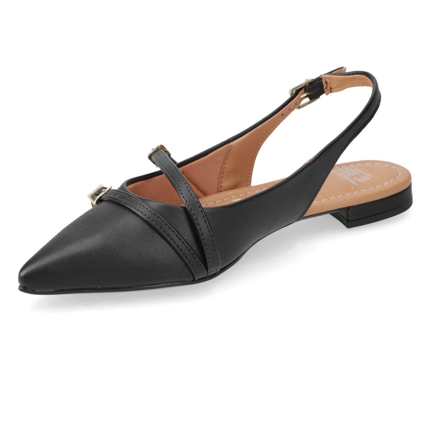 Ballerina Vizzano Negro Efecto Cuero  Negro Pelica-2