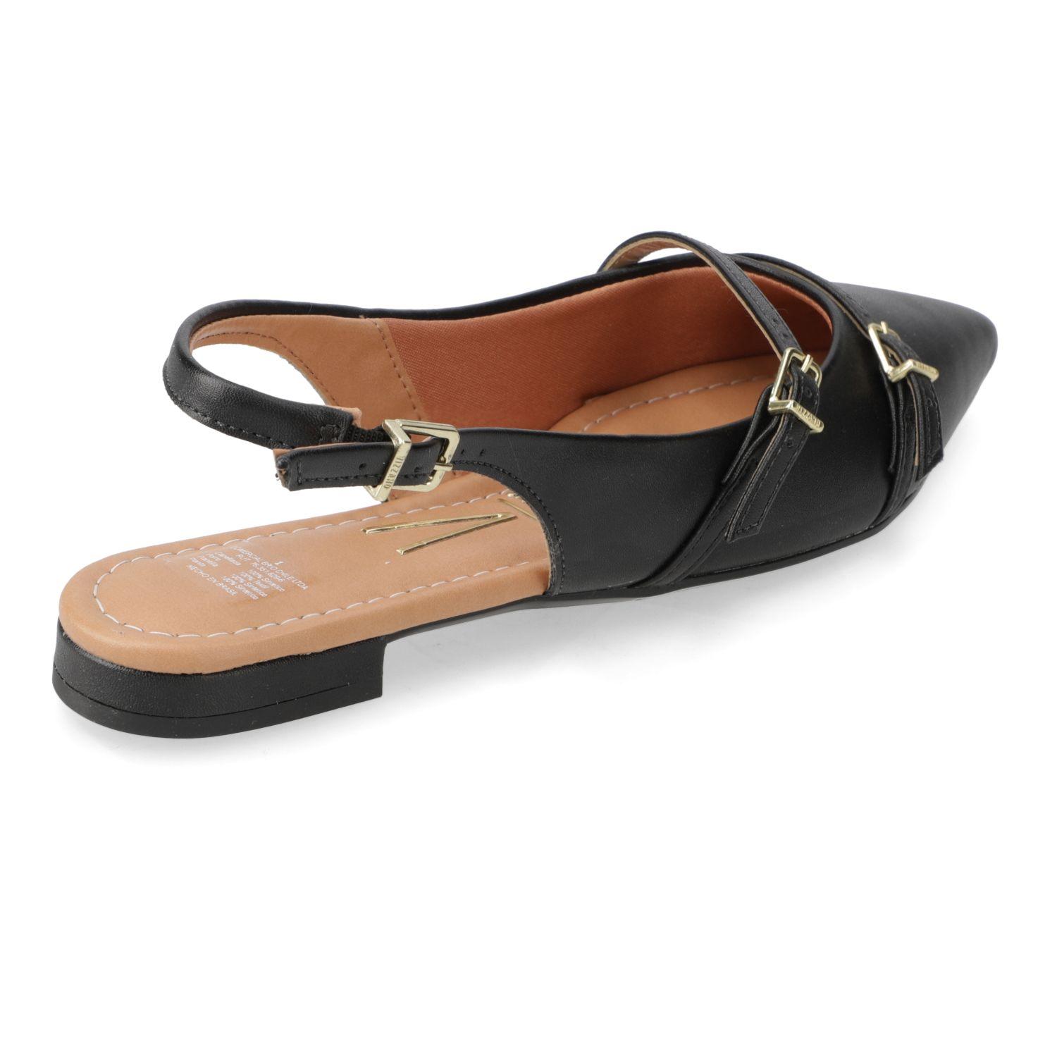 Ballerina Vizzano Negro Efecto Cuero  Negro Pelica-3