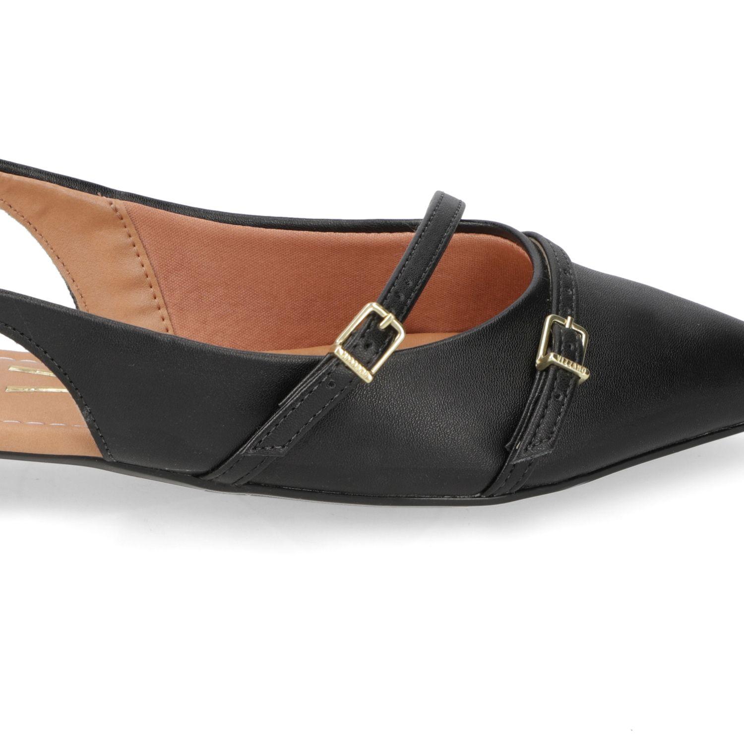 Ballerina Vizzano Negro Efecto Cuero  Negro Pelica-4