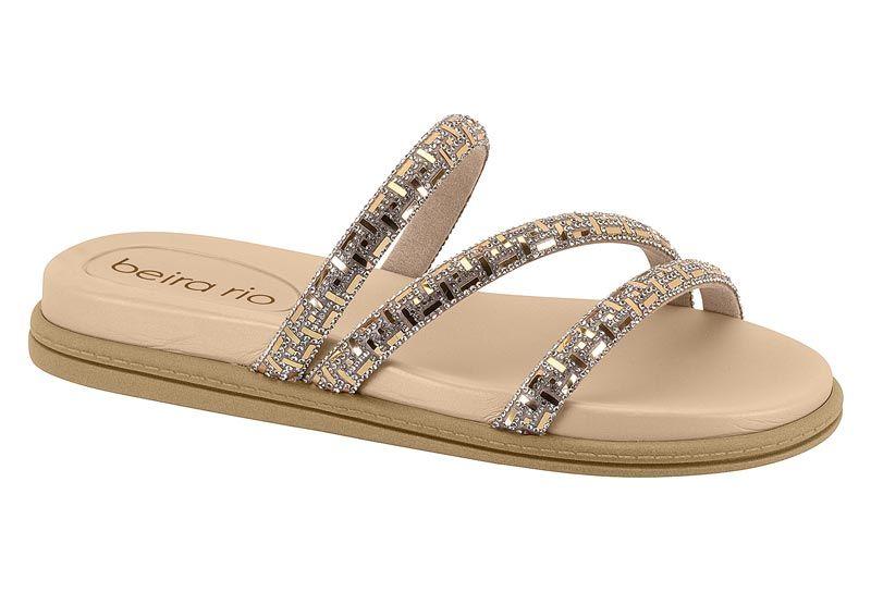 Sandalia Plana Beira Rio Nude 15584-6