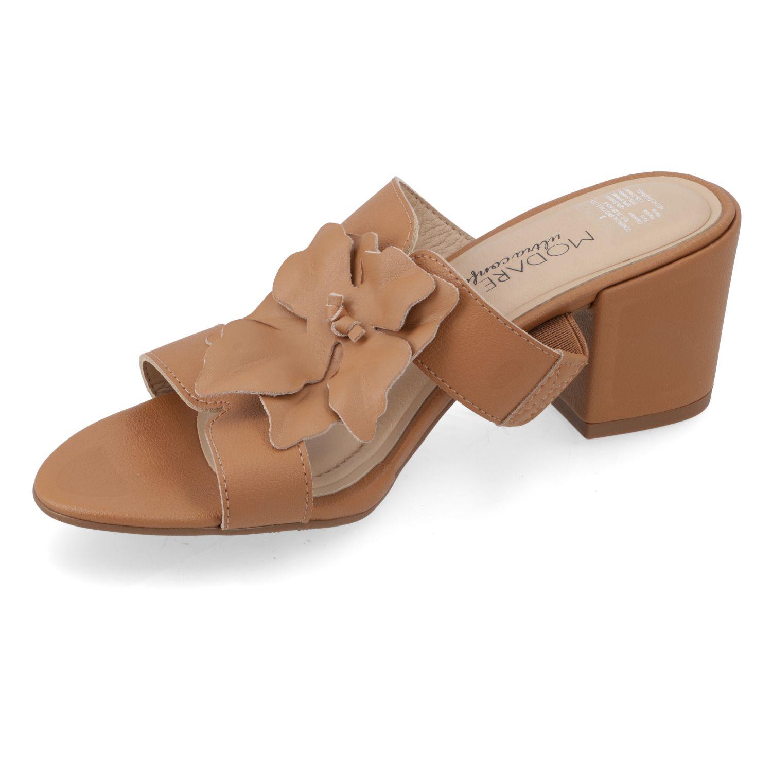 Sandalia Taco Modare Camel 15469-2