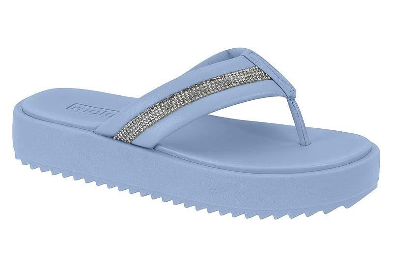 Sandalia Plana Moleca Azul 13451-0