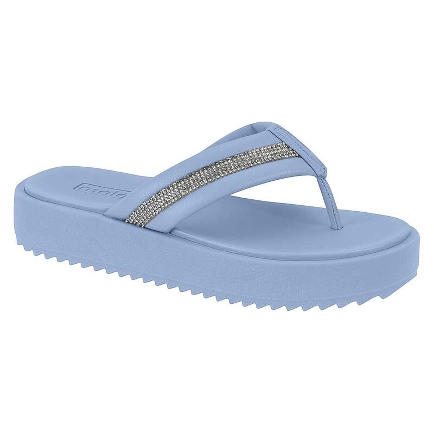 Sandalia Plana Moleca Azul 13451-0