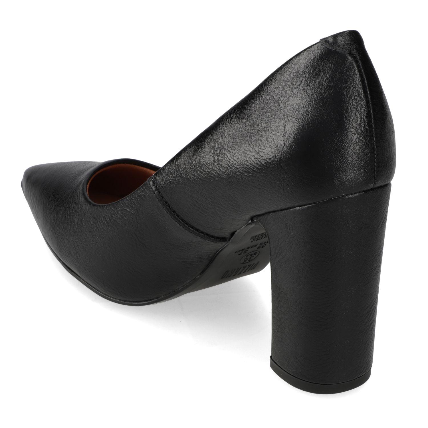 Zapato Taco Vizzano Negro Taco 10 Cm Efecto Cuero  Negro Napa Calf-3