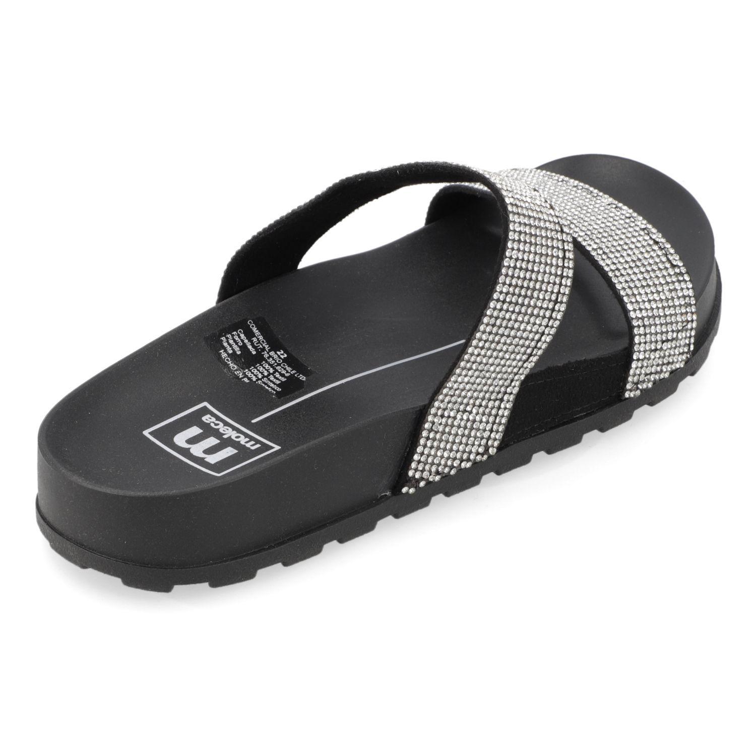 Sandalia Plana Moleca Negro 13410-4