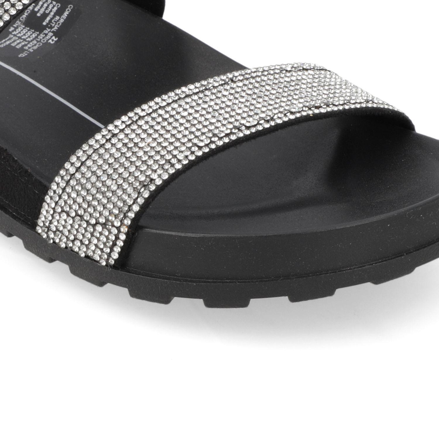 Sandalia Plana Moleca Negro 13410-5