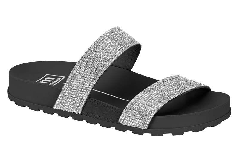 Sandalia Plana Moleca Negro 13410-6