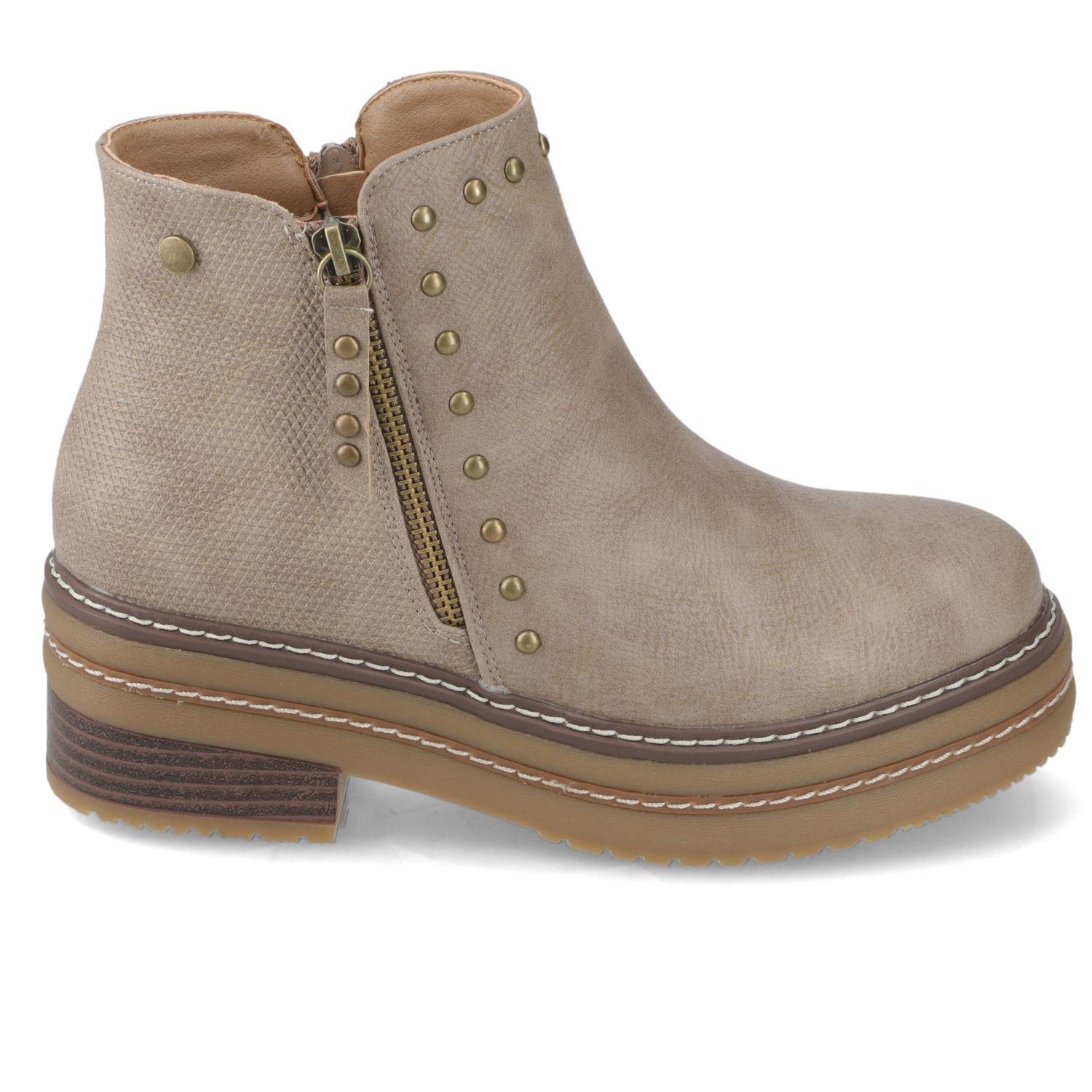 Botín Mujer Beige New Walk-1