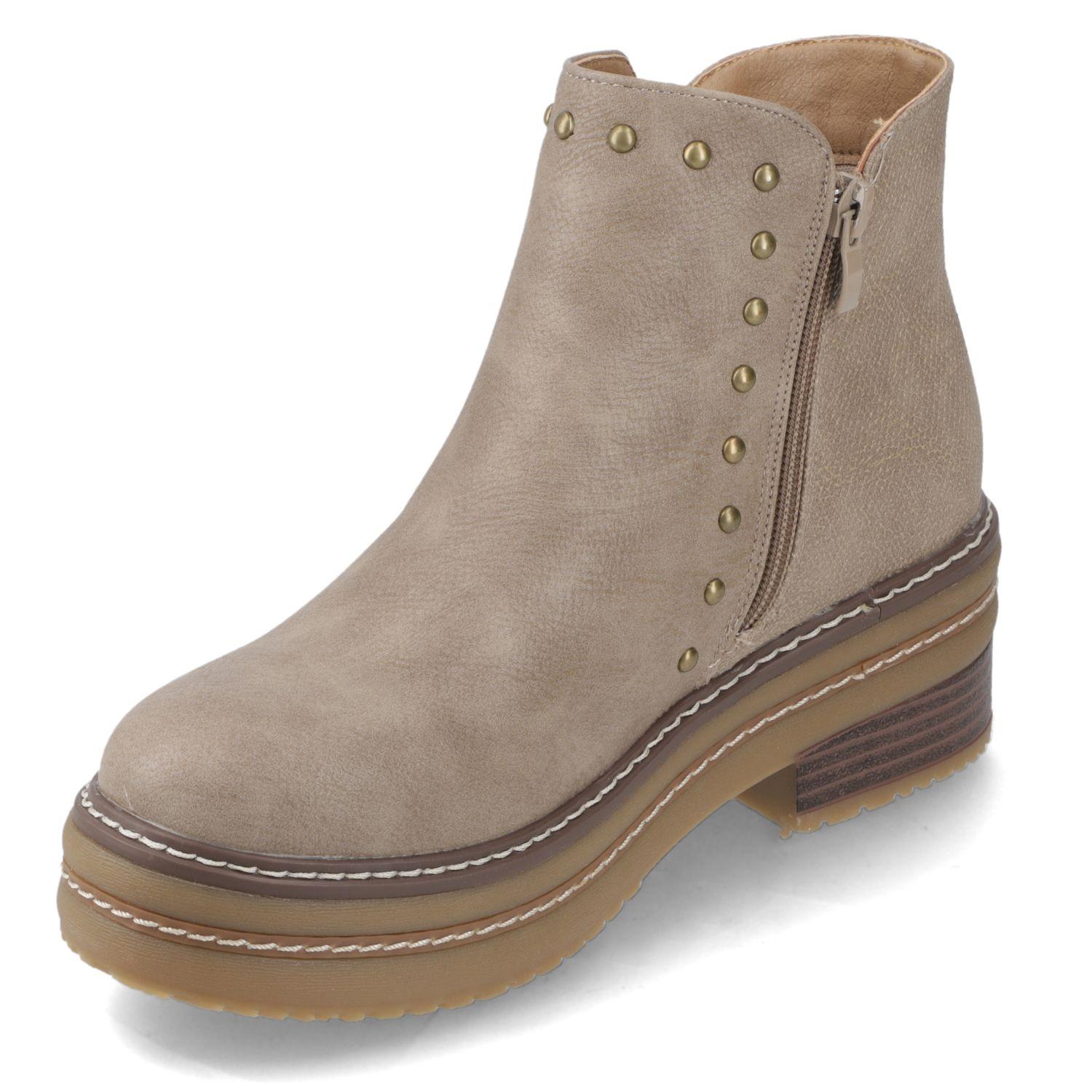 Botín Mujer Beige New Walk-2