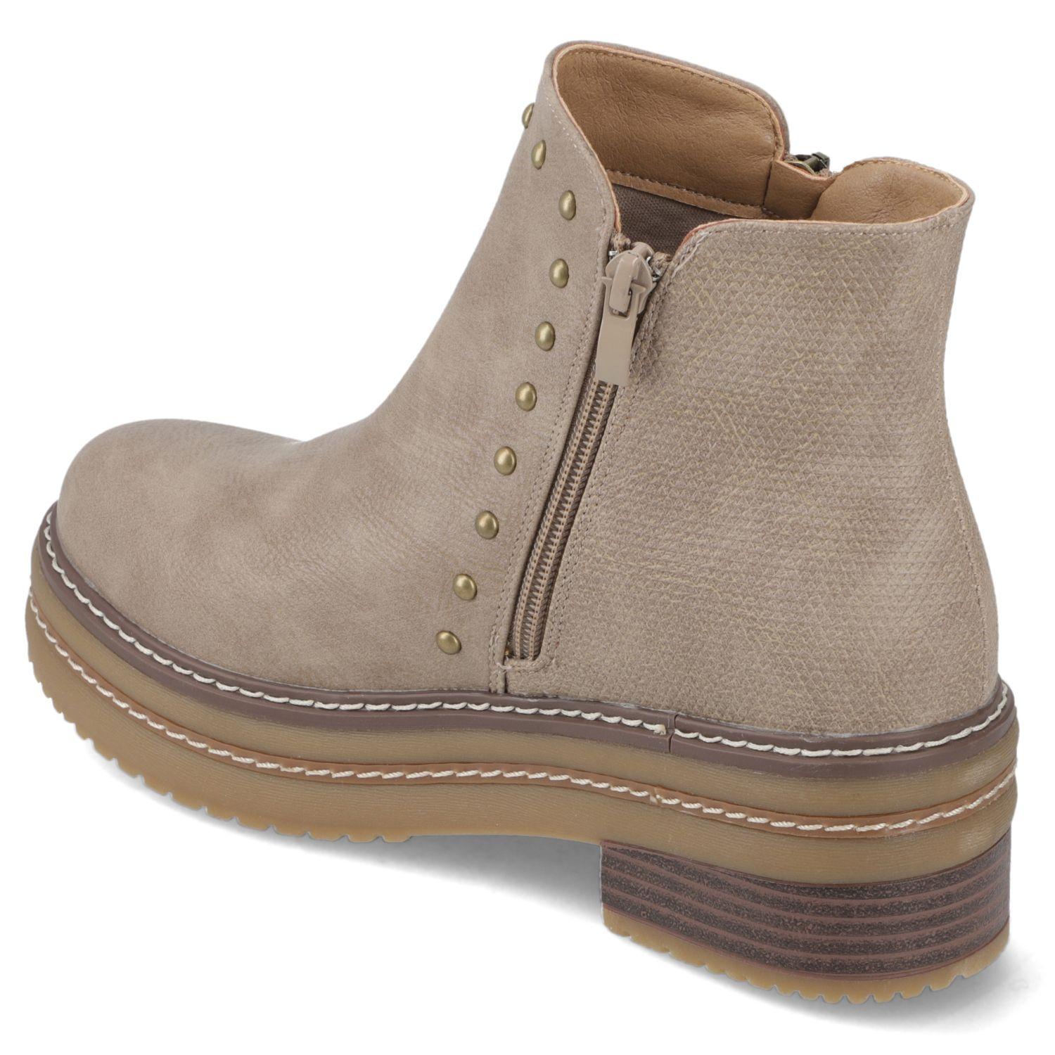 Botín Mujer Beige New Walk-3