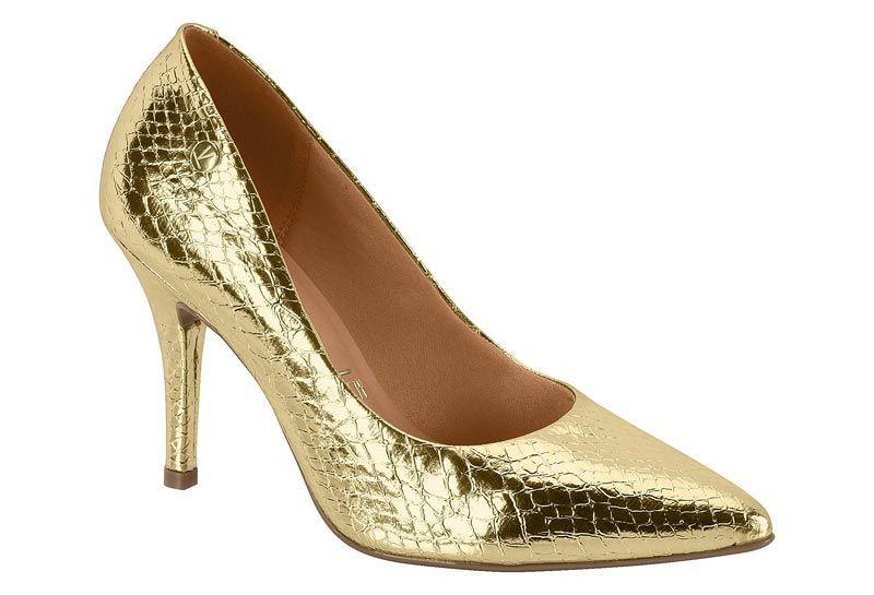 Zapato Mujer Taco Aguja Stiletto Dorado 1184-1501 Vizzano-0