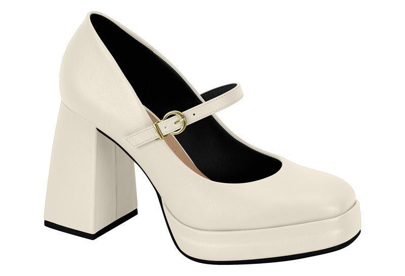 Zapato Mujer Taco Cuadrado Blanco 4298-103- Beira Rio-0