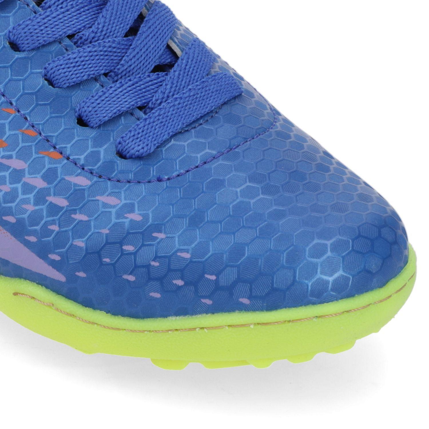 Zapatilla Deportiva Fútbol Niño Color Azul Césped Artificial-4