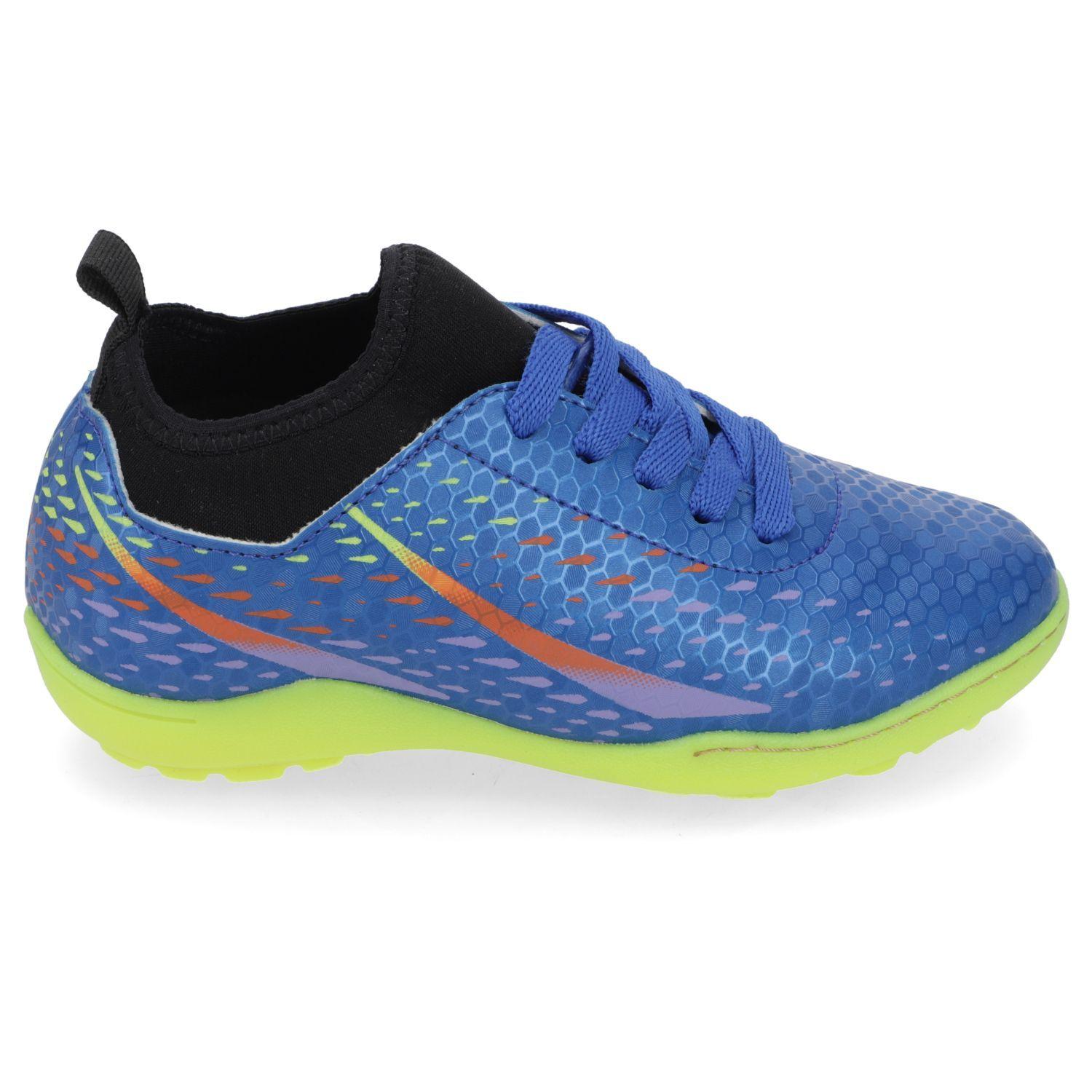 Zapatilla Deportiva Fútbol Niño Color Azul Césped Artificial-5