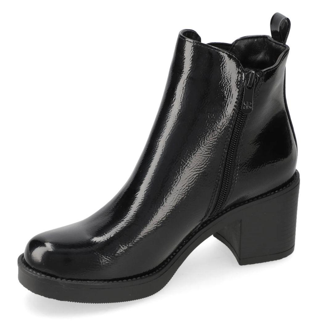 Botín Taco Ancho 5 cm Negro New Walk-4