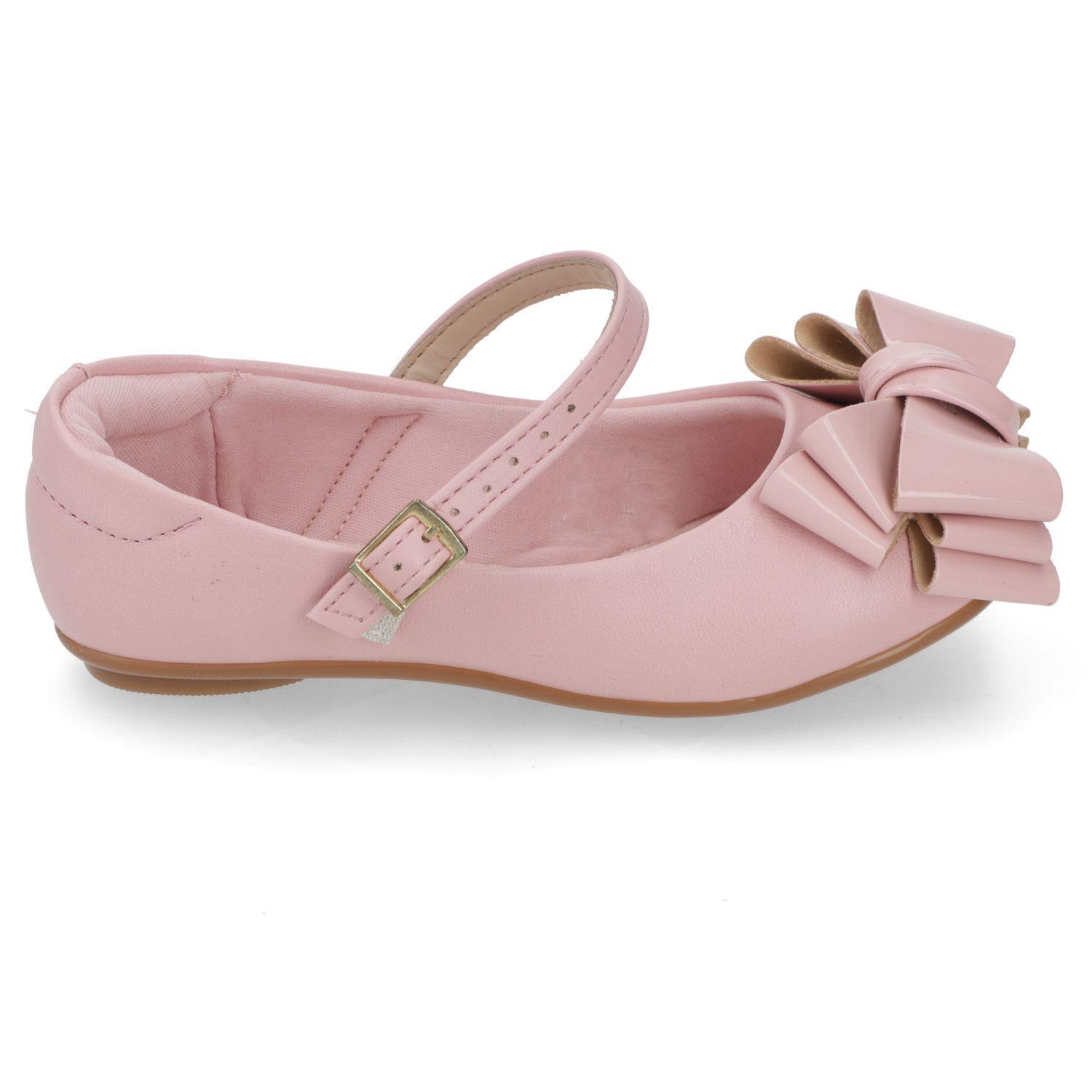 Sandalia Ballerina Rosada con Moño Grande Molekinha-1