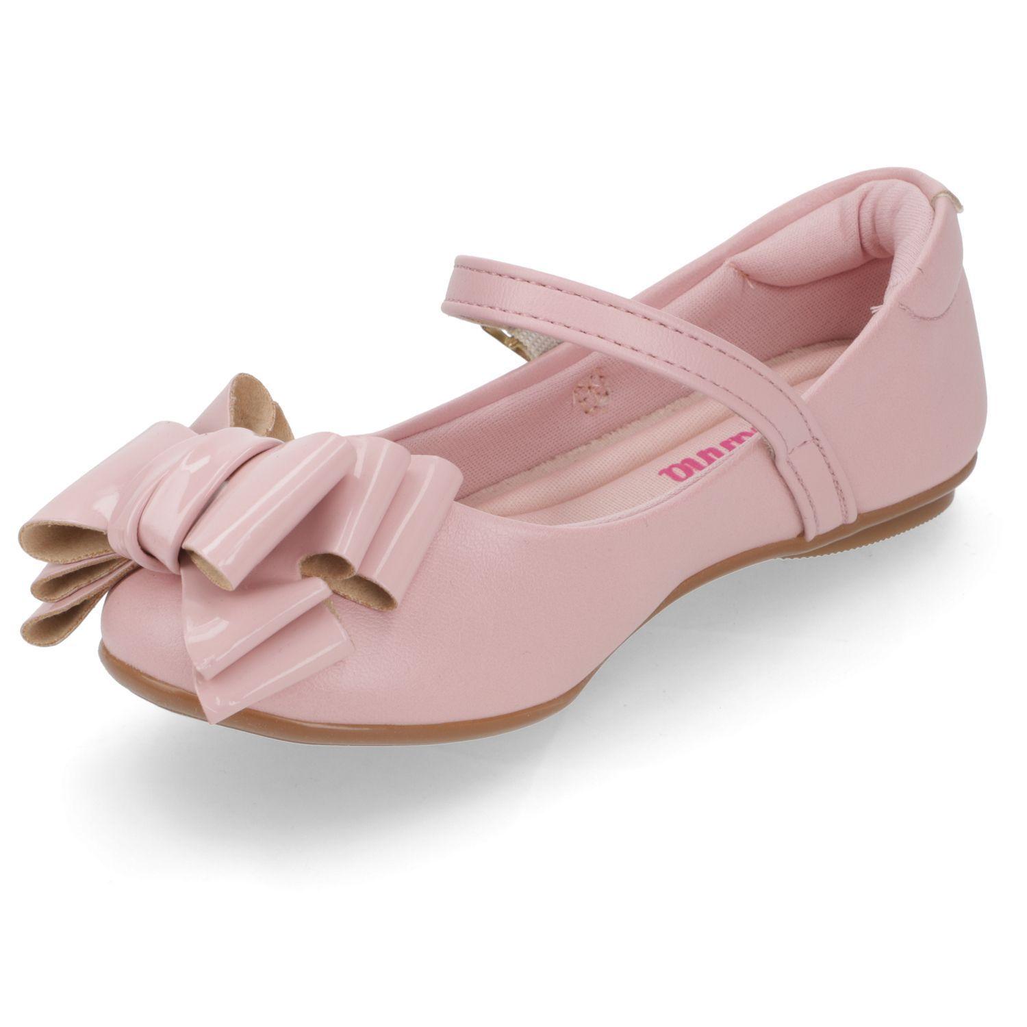 Sandalia Ballerina Rosada con Moño Grande Molekinha-2