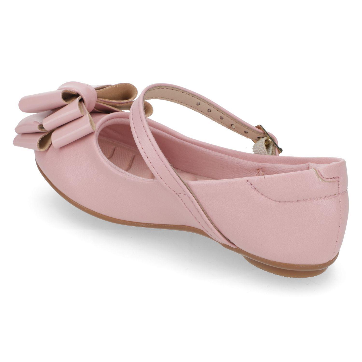Sandalia Ballerina Rosada con Moño Grande Molekinha-3