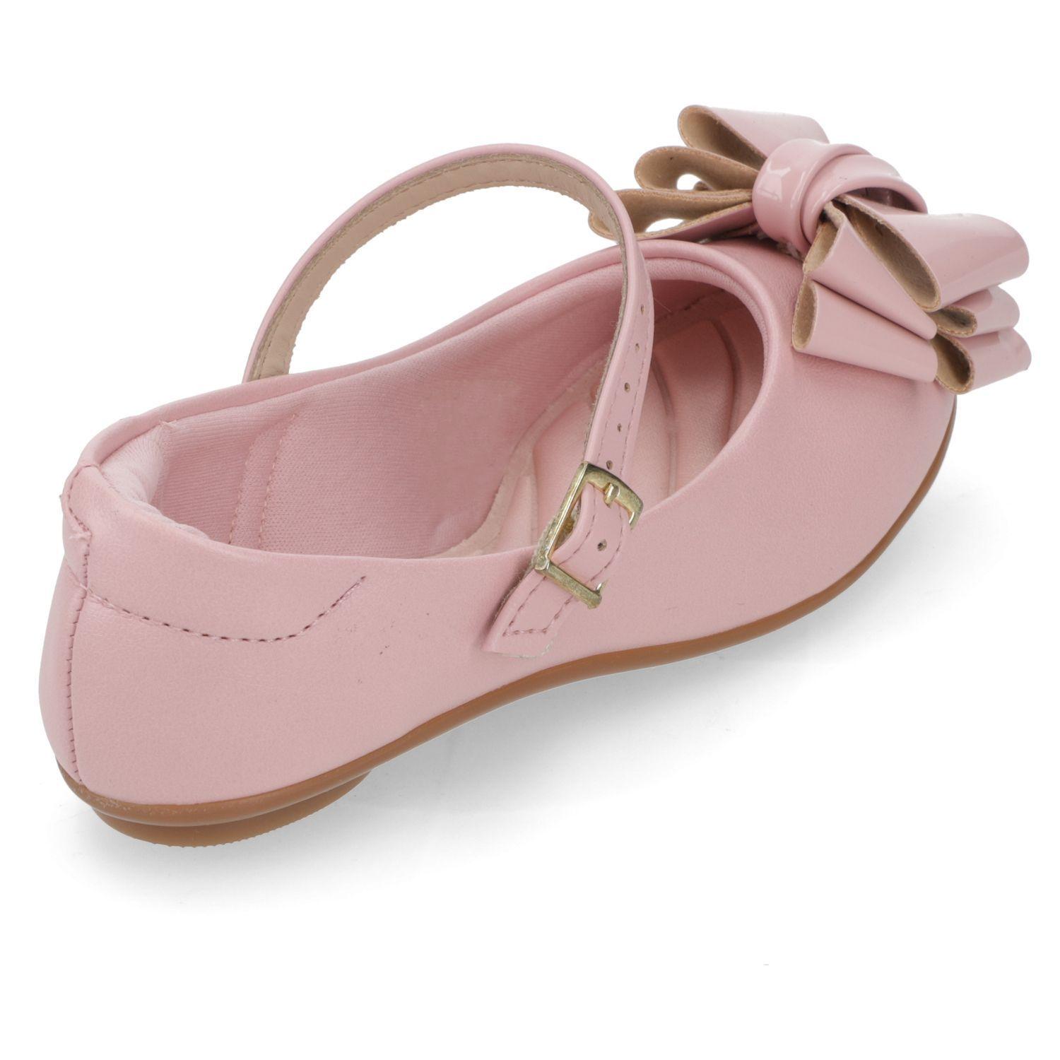 Sandalia Ballerina Rosada con Moño Grande Molekinha-4