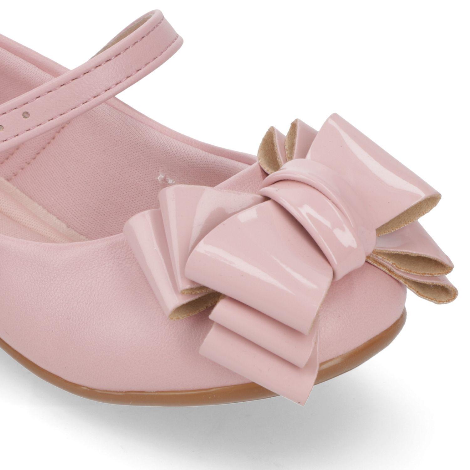 Sandalia Ballerina Rosada con Moño Grande Molekinha-5