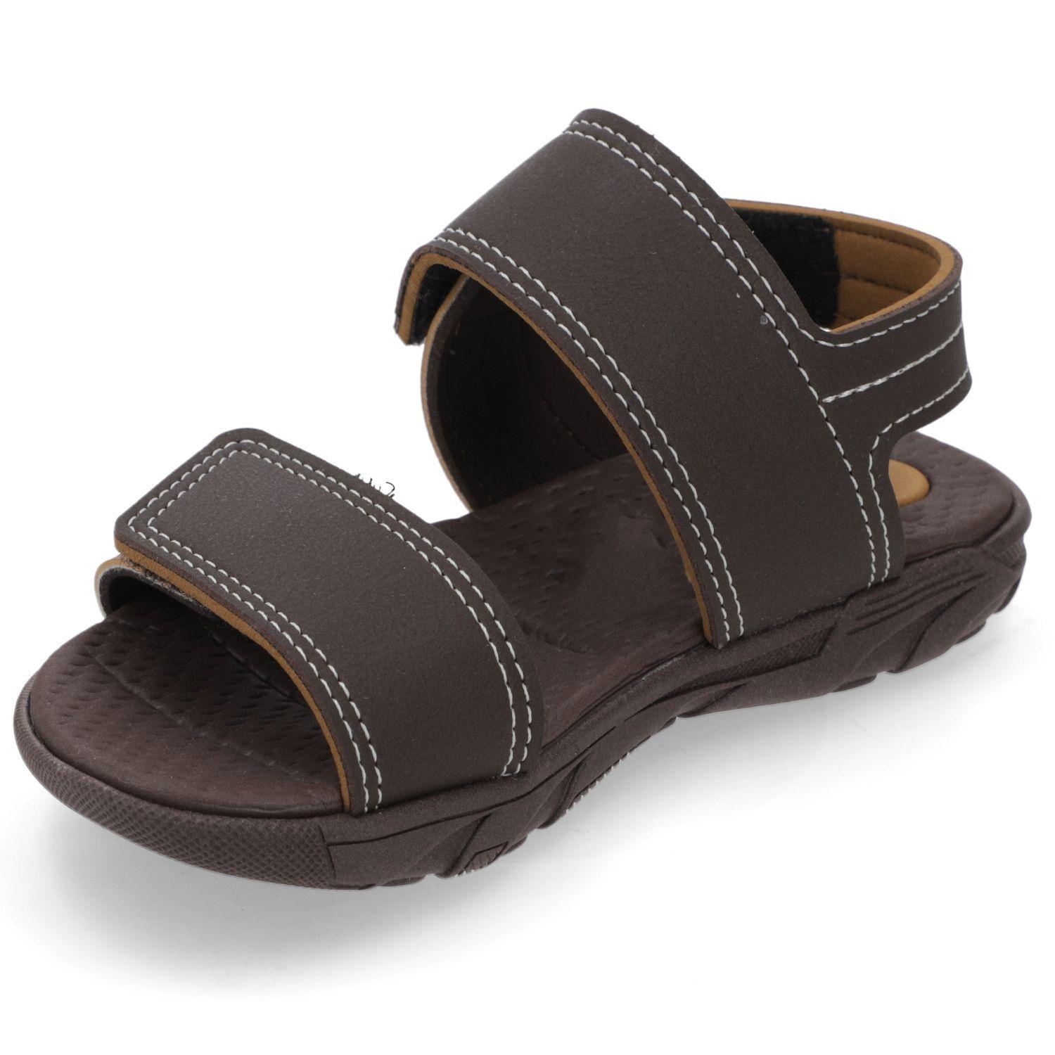 Sandalia Café con Velcro Molekinho-2