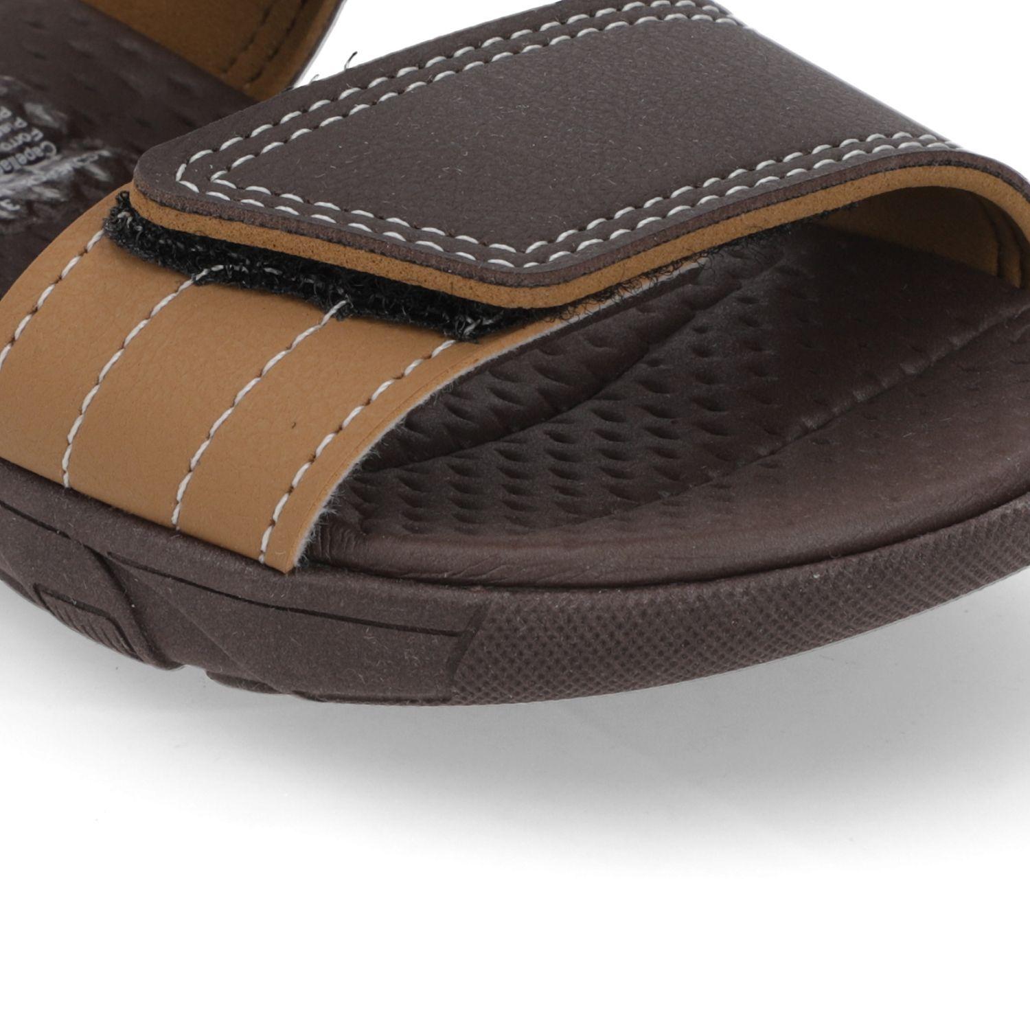 Sandalia Café con Velcro Molekinho-5