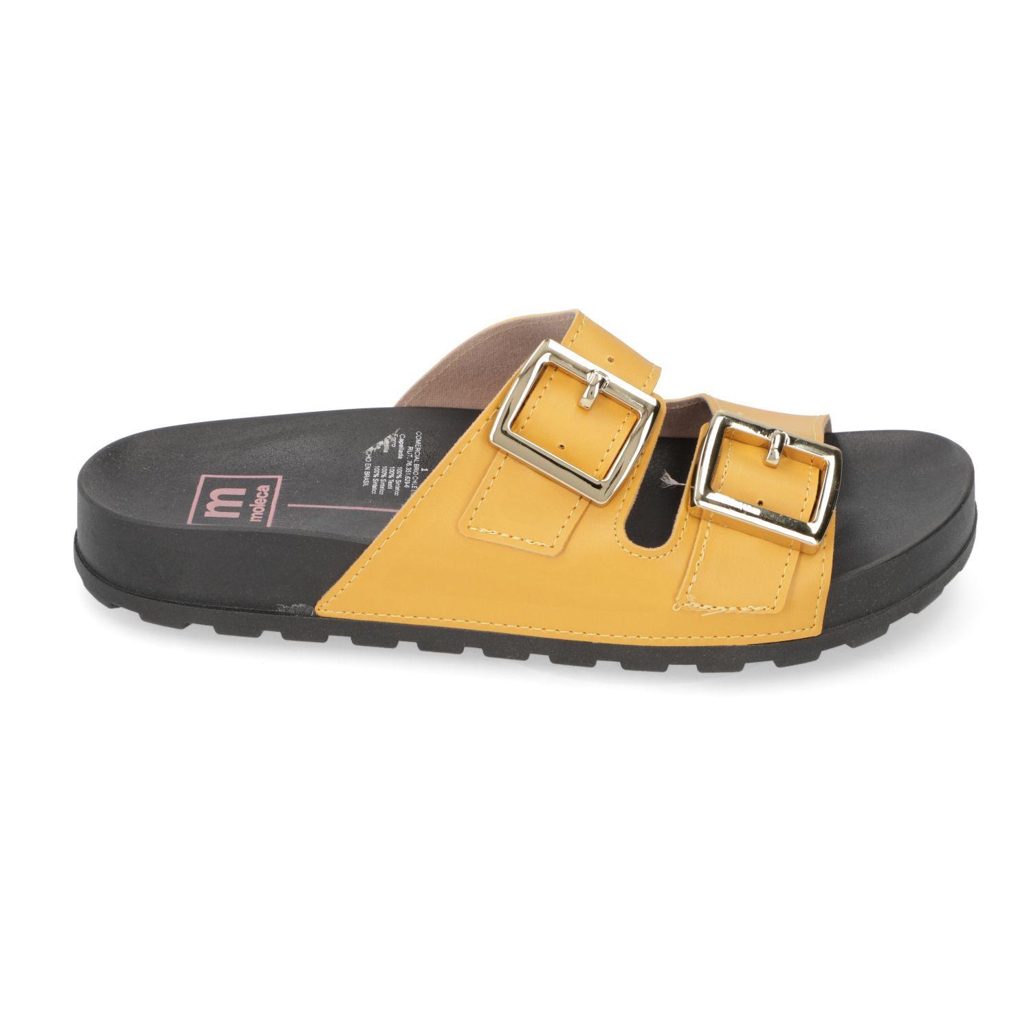 Sandalia Plana Moleca Mostaza 10823-0