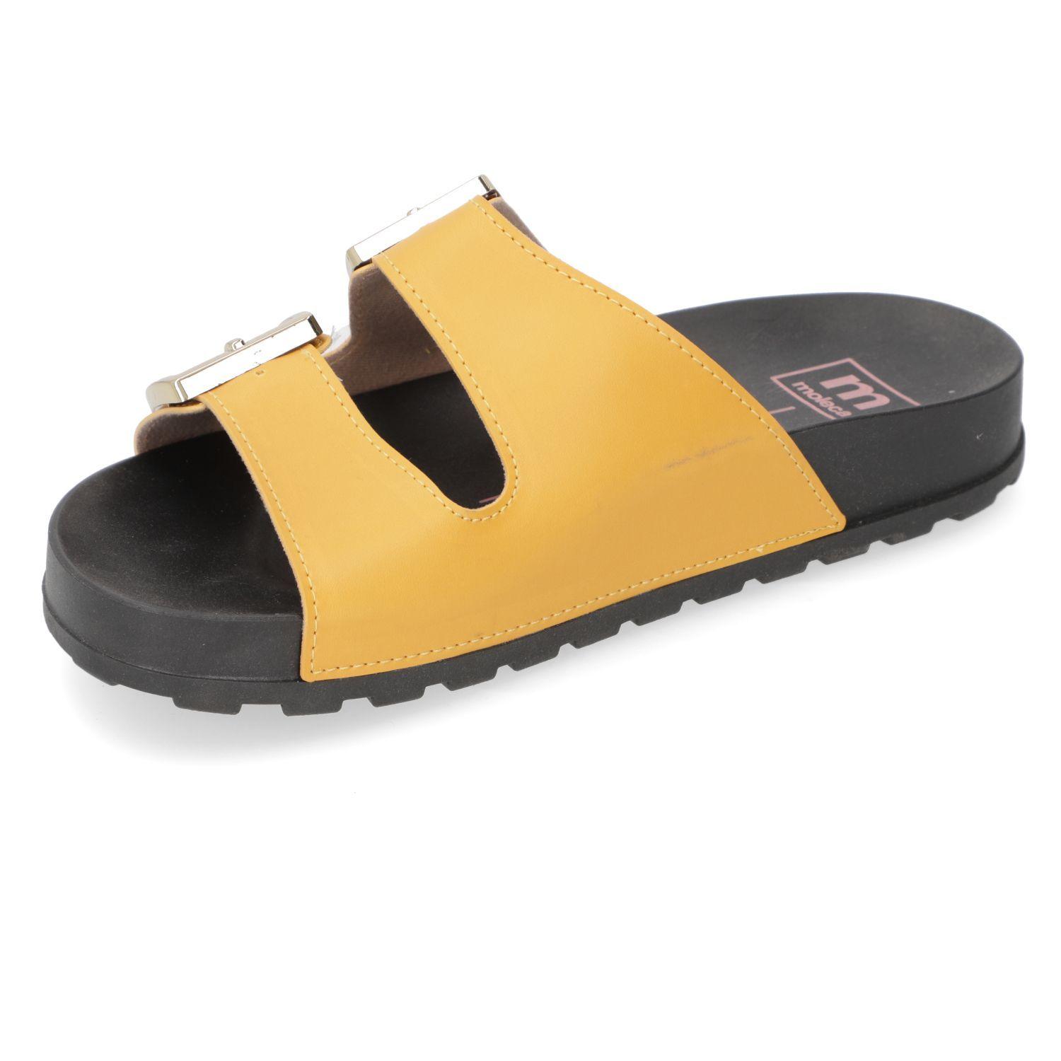 Sandalia Plana Moleca Mostaza 10823-2