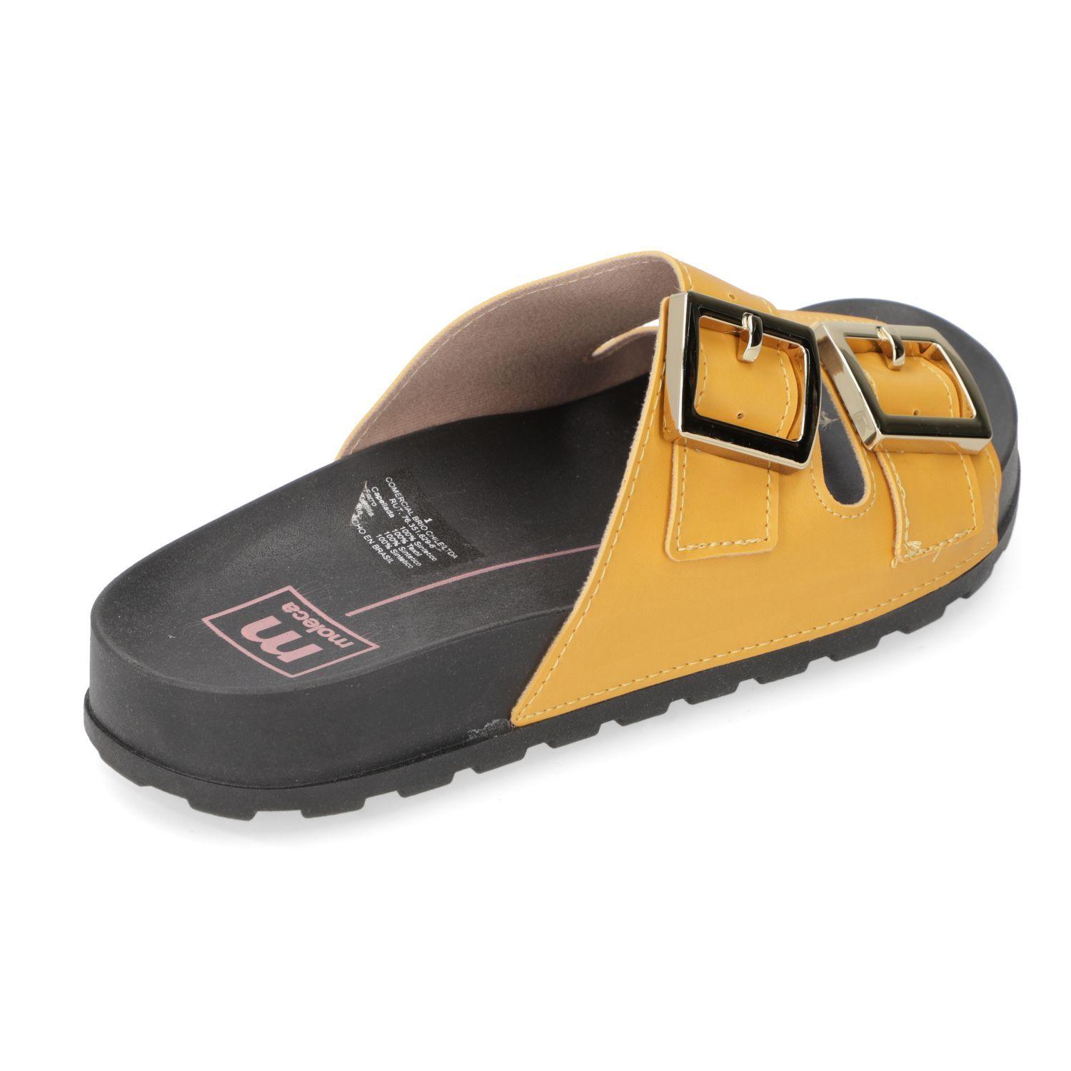 Sandalia Plana Moleca Mostaza 10823-3