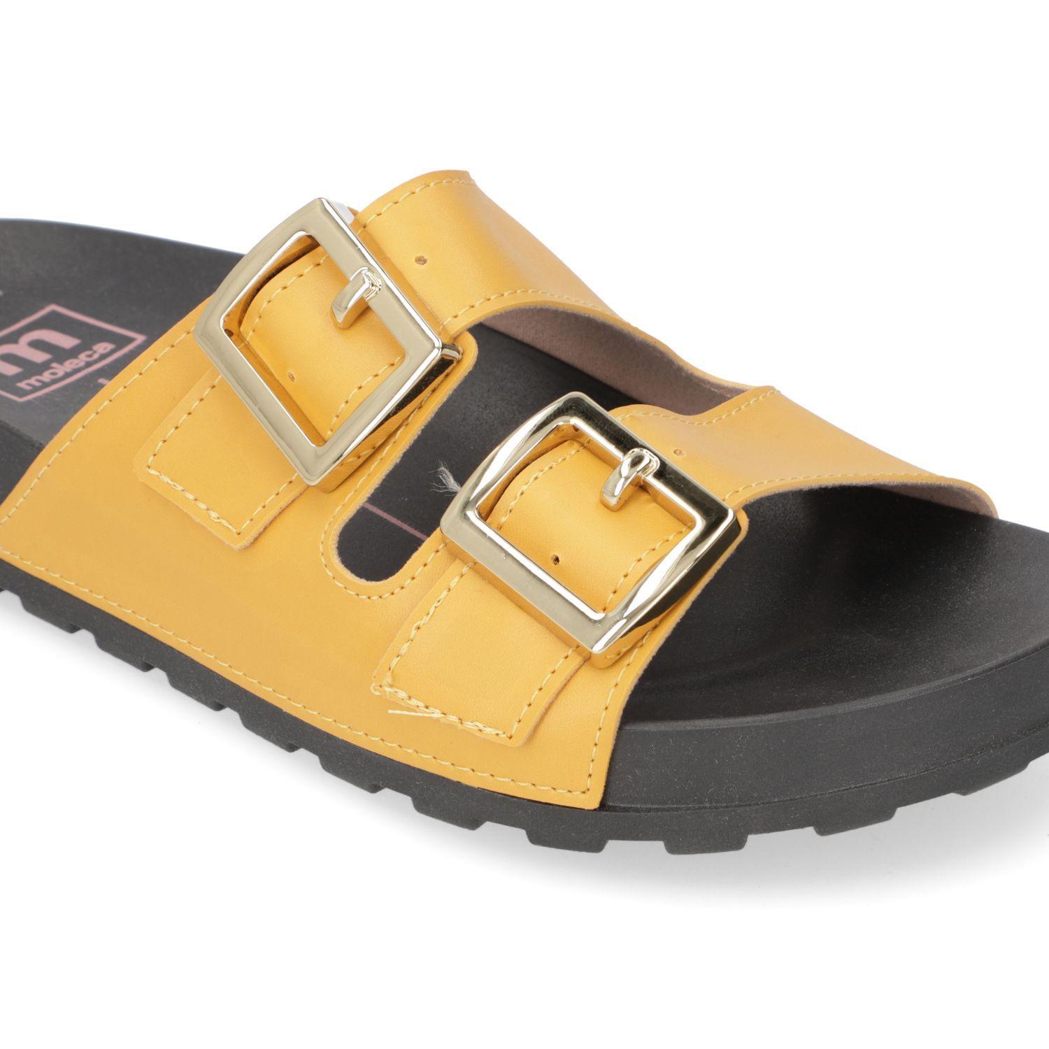 Sandalia Plana Moleca Mostaza 10823-4