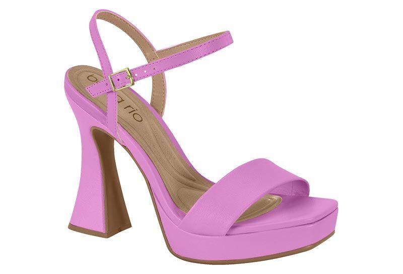 Sandalia Taco Beira Rio Rosado 12045-0