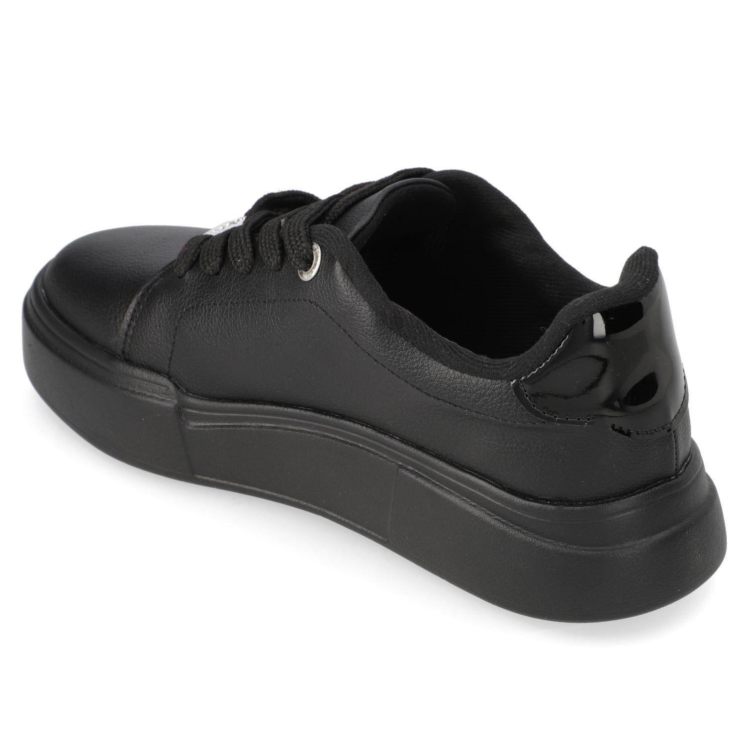 Zapatillas Casuales Negras Con Charol Vizzano-2