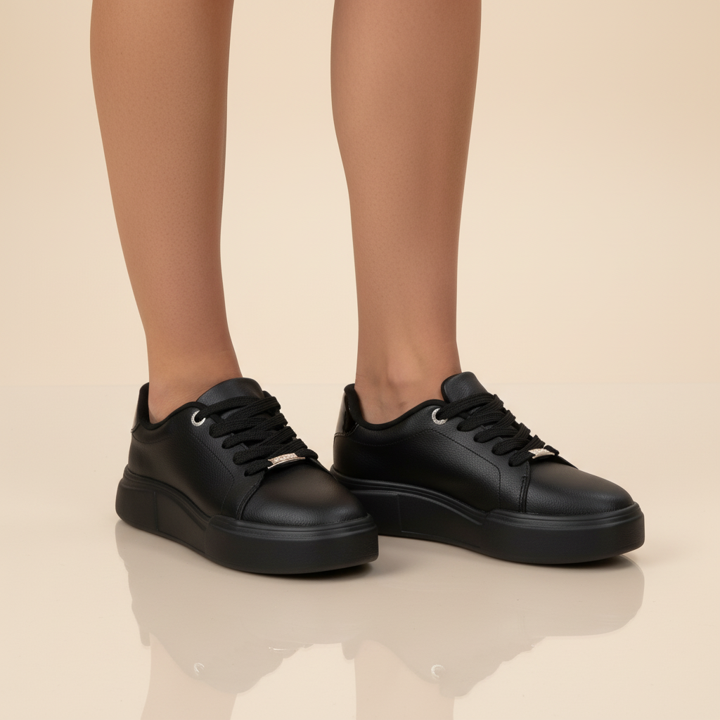 Zapatillas Casuales Negro Moleca-6