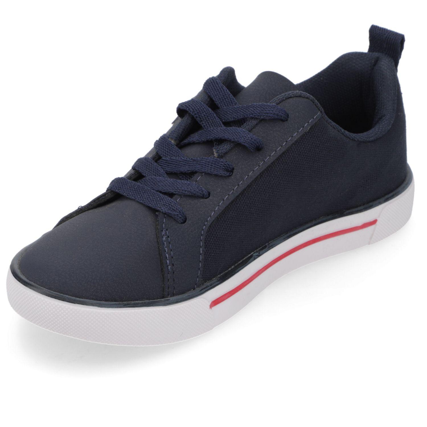 Zapatilla Urbana Niño Azul Marino con Cordones -2