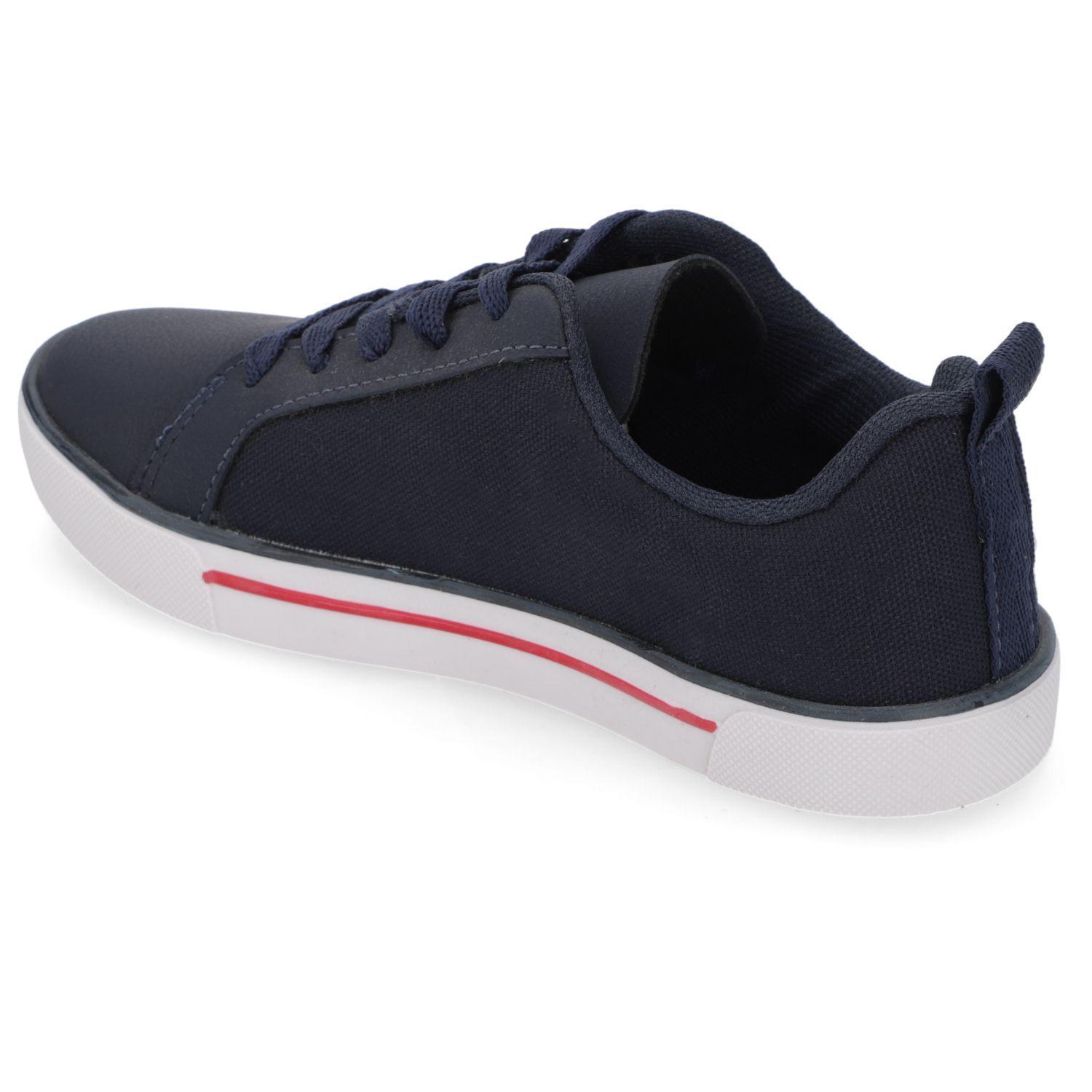 Zapatilla Urbana Niño Azul Marino con Cordones -3