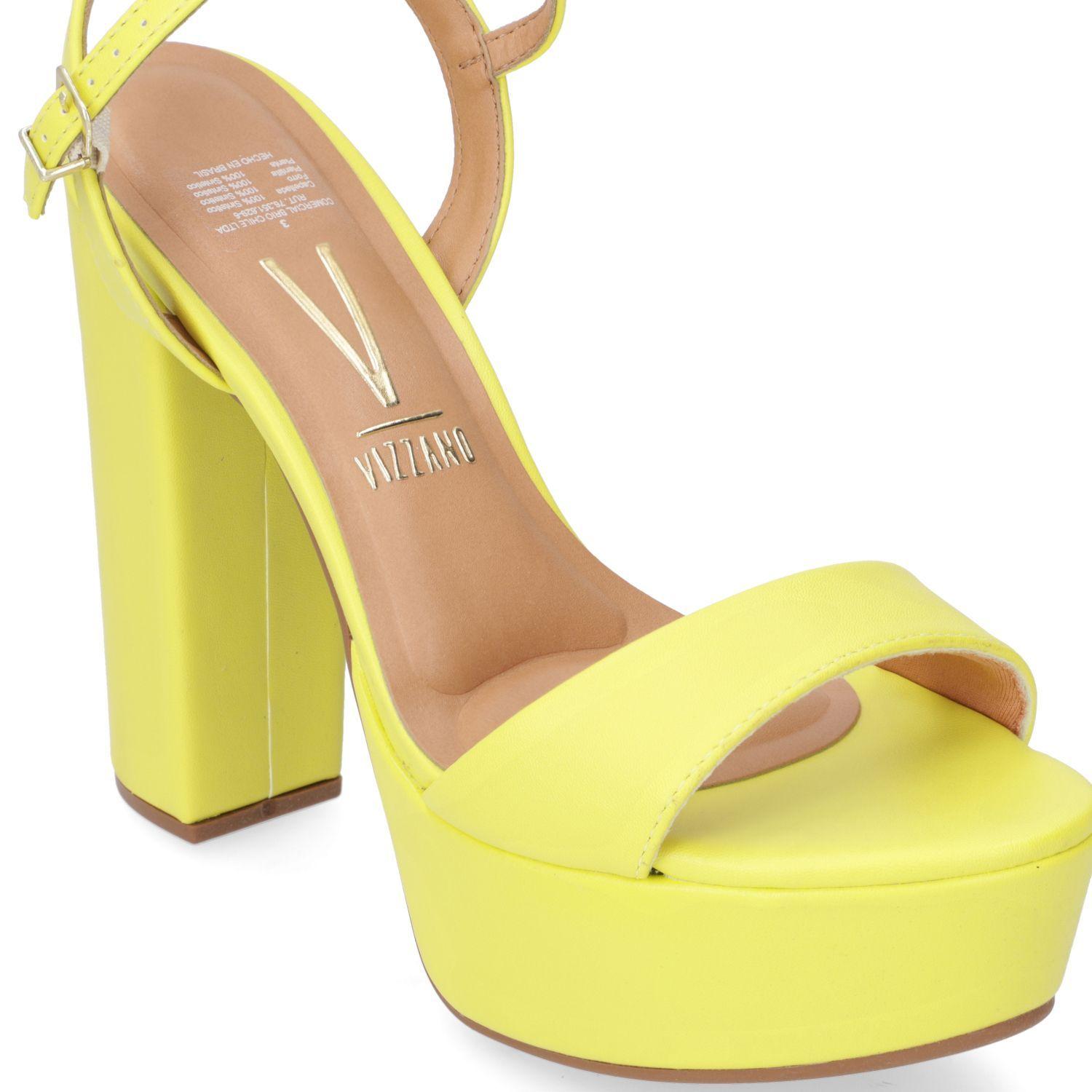 Sandalia Taco Vizzano Amarillo 10590-4