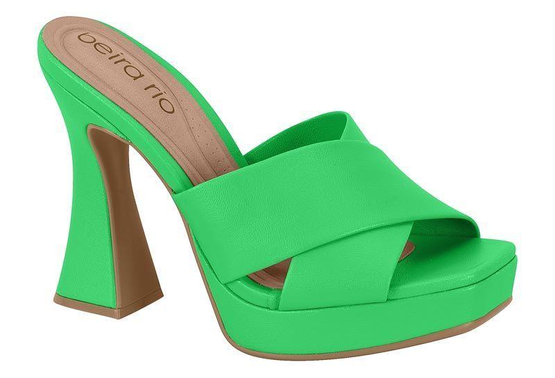 Sandalia Taco Beira Rio Verde 11665-0