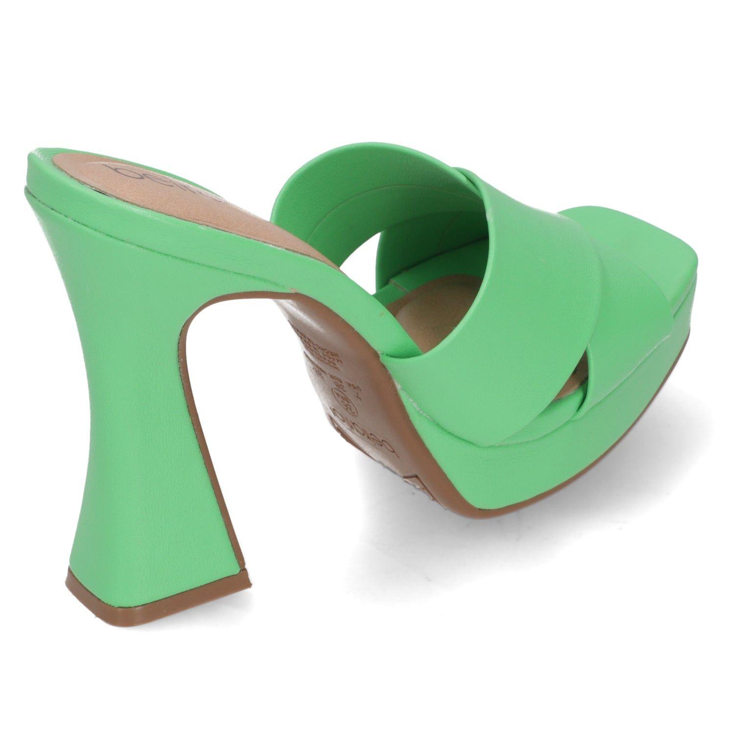 Sandalia Taco Ancho 10 Cm Beira Rio Eco Cuero Verde-9